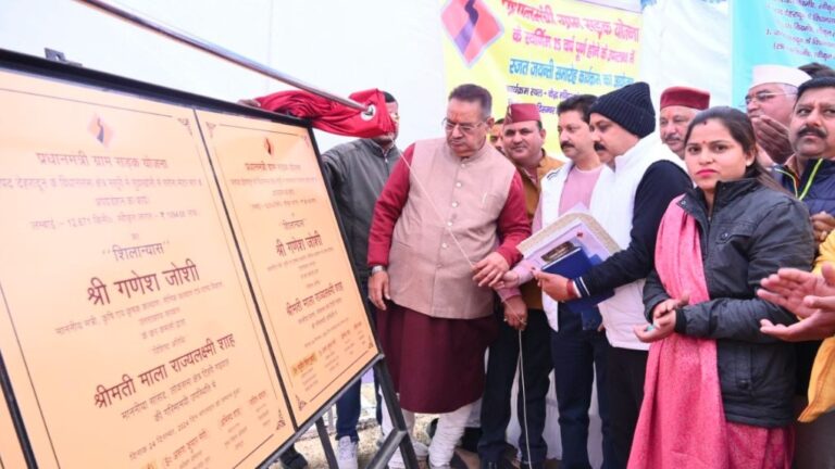 ग्राम्य विकास मंत्री गणेश जोशी ने ₹37 करोड़ की लागत के विभिन्न मोटर मार्गो का किया शिलान्यास 