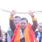 रुद्रपुर में भाजपा प्रत्याशी के पक्ष में सीएम धामी ने किया रोड शो